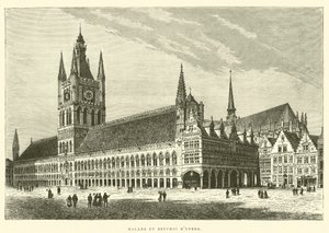 Ypres termei és harangtornya (metszet) alkotó: French School