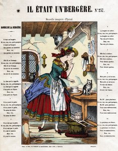 Pásztorlány volt. Gyermekszülött dal. Epinal képe a 19. századból. alkotó: French School