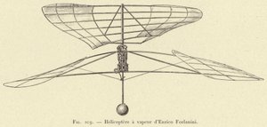 Enrico Forlanini gőzhelikopterei (metszet) alkotó: French School