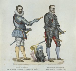 Henri of Guise (1549-88) és Francois de Montmorency (1530-79), egy korabeli metszetről alkotó: French School