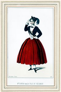 Henriette Sontag német szoprán, Donizetti La fille du régiment című művében alkotó: French School