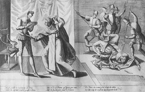 III. francia Henriket Jacques Clement meggyilkolta 1589. augusztus 1-jén alkotó: French School
