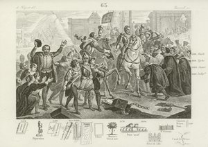 IV. francia Henrik belép Párizsba Brissac gróf, a város kormányzója kíséretében, 1594. március 22. alkotó: French School