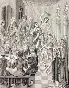 A zászlósok eretneksége, 1880 körül (litográfia) alkotó: French School