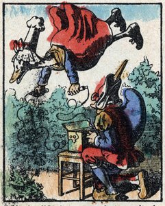 Dr. Pulcinella (Polichinelle) története. Imaging Pellerin fametszete - Epinal, sd. 19. század vége. alkotó: French School