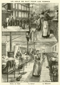 Hajléktalanszálló nőknek Párizsban (metszet) alkotó: French School