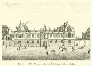 Hotel de Liancourt, rue de Seine, 1825 körül lebontották alkotó: French School