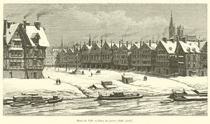Városháza és Place de Greve, 13. század alkotó: French School