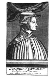 Huldrych Zwingli (1484-1531) alkotó: French School