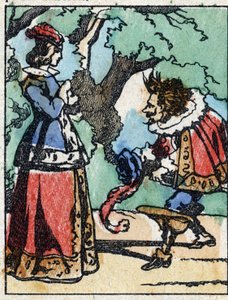 Illusztráció a „Riquet a la houppe” című meséhez, Charles Perrault (1628-1703) francia író. Imaging Pellerin fametszete - Epinal, sd. 19. század vége. alkotó: French School