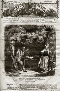 Illusztráció Eugene Sue „A hét főváros” című regényéhez a „The Bons Romans” című kiadványban jelent meg 1864.11.29-én. alkotó: French School