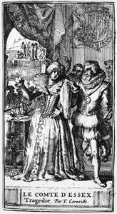 Illusztráció a Le Comte dEssexből, Thomas Corneille (1625-1709) 1680-ban megjelent alkotó: French School