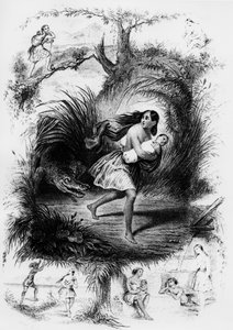 Francois Rene de Chateaubriand "Les Natchez" című regényének illusztrációja alkotó: French School
