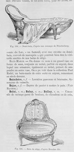Illusztrációk egy demi-bainről és egy bain de siege-ről, 18. század alkotó: French School