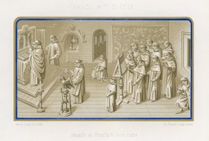 Kép grisaille-ban a Szűzanya csodáiból alkotó: French School