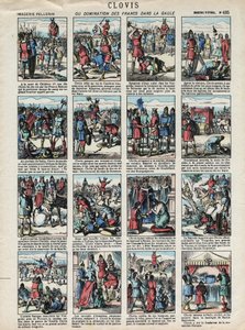 Epinal képek a Pellerin-házról – 1913 körül – Clovis vagy a frankok uralma Galliában alkotó: French School
