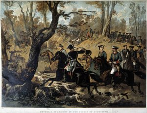 Eugenie császárné és III. Napóleon: Vadászjelenet Compiegne-ben alkotó: French School