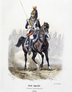 Birodalmi gárda: Cuirassiers 1854-ben – A. Barbier „Hadseregtörténetében” alkotó: French School