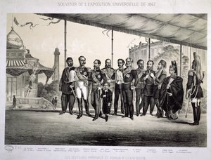 Császári és királyi látogatók a párizsi egyetemes kiállításon, 1867 alkotó: French School