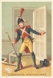Imperiale csendőrség 1806-ban (1801-ben I. Napóleon hozta létre a Gendarmerie d