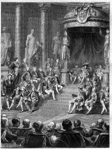 Birodalmi szeánsz a szenátusban: Napóleon beszéde az új olasz királyság alkotmányáról 1805-ben - Adolphe Thiers „Histoire de l