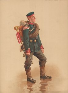 Gyalogsági regt bugler, mezei menet mise