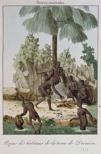 Diemen lakosai ételt készítenek, 1811 alkotó: French School