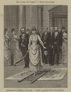 Einweihungszeremonie in einer Frauenloge von French School