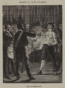 Beavatás a tanulói fokozatba. "Legyen világosság!" (metszés) alkotó: French School