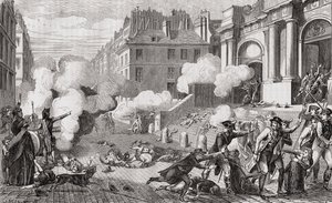 Vendemiaire 13-i felkelés, IV. év, 1795. október 5., Louis Blanc (1811-82) „Histoire de la Revolution Francaise” című művéből alkotó: French School