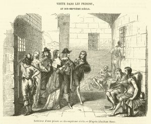 Egy börtön belseje a XVII. században (metszet) alkotó: French School
