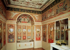 A Napoleons fürdőszoba belseje, 1807-ben épült alkotó: French School