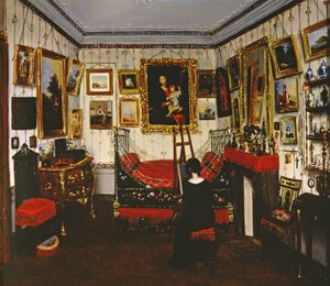 Egy szoba belseje hölgyfestménnyel, 1850 alkotó: French School