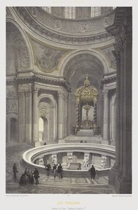 I. Napóleon kupolájának és sírjának belseje, Les Invalides, Párizs (színes litó) alkotó: French School