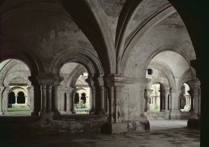 A kolostor belső képe a káptalanházból alkotó: French School