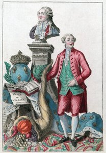 Jacques Necker (1732-1804) - Great Necker bölcs körültekintésed, megelégszik a szívünk; visszahozod a bőséget XVI. Lajos öröme alatt - A bőség kürtje - alkotó: French School