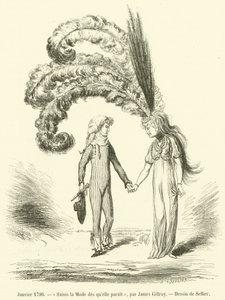 1796. január, Ragadd meg a divatot, amint megjelenik (metszet) alkotó: French School