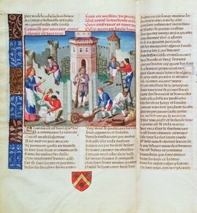 A féltékenység erődöt emel a Roman de la Rose-ból (gouache pergamen) alkotó: French School
