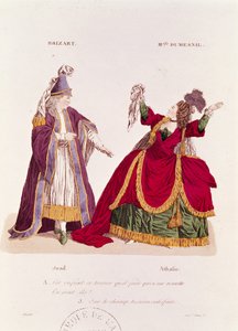 Jean-Baptiste Brizard (1721-91) Joad és Mademoiselle Dumesnil (1713-1803) szerepében Athalie-ként, jelenet Jean Racine (1639-99) „Athalie” című filmjének V. felvonásának 5. jelenetéből. alkotó: French School