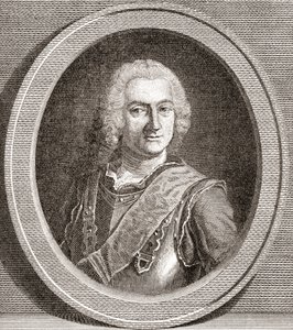 Jean-Baptiste François Desmarets, 1682 1762. Maillebois márki. Franciaország marsallja. Az 1908-ban megjelent Les Heures Libresből. alkotó: French School
