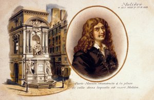 Jean-Baptiste Poquelin, más néven Moliere (színes litho) alkotó: French School