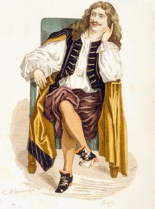 Jean Baptiste Poquelin vagy "Moliere" (színes litó) alkotó: French School