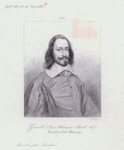 Jean Francois Paul de Gondi, de Retz bíboros, francia pap és agitátor a Fronde-i polgárháborúban (metszet) alkotó: French School