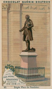 Jean Jacques Rousseau, filozófus, 1712-1778, a Place du Pantheon épülete alkotó: French School