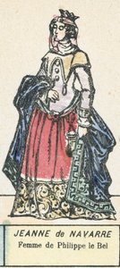 Navarrai Joanna, Szép Fülöp felesége (színes metszet) alkotó: French School