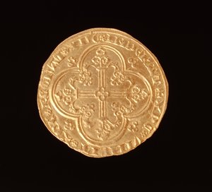 II. János, a jó (1319-64) Franciaország királya, Franc a Cheval, 1350-64 (fordított) (arany) (előlapját lásd: 168067)