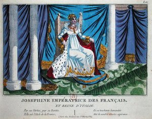 Jozefin (1763-1814) francia császárné és olasz királyné (színes litográfia) alkotó: French School