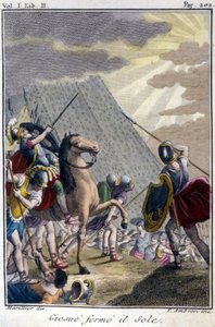 Joshua leállítja a Nap versenyét, és a De Sacy által bemutatott La Biblia francia kiadása után metszett. Párizs alkotó: French School