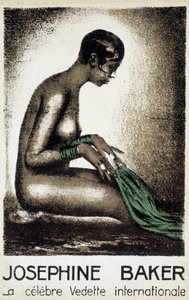 Joséphine Baker: a híres nemzetközi sztár. SD. alkotó: French School