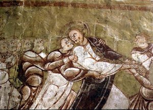 Judas Kissing Christ (freskó) (95750 részlet) alkotó: French School
